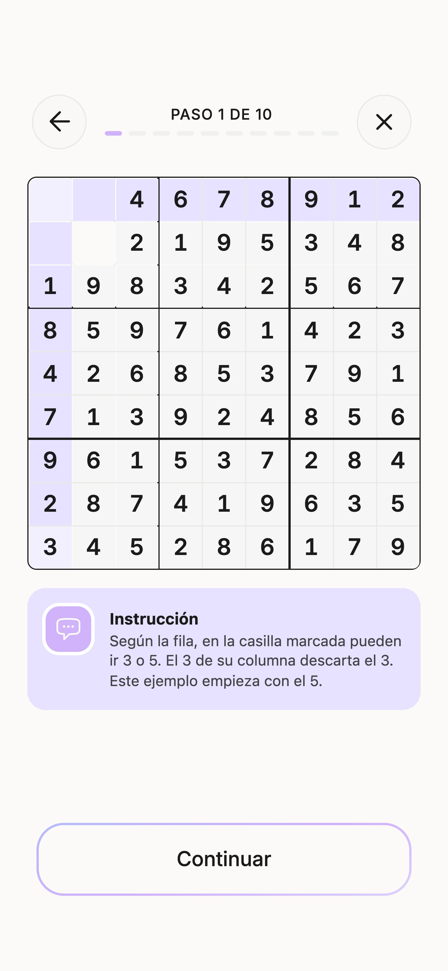 Lección de Unisu sobre la búsqueda sistemática, con la cuadrícula explicada