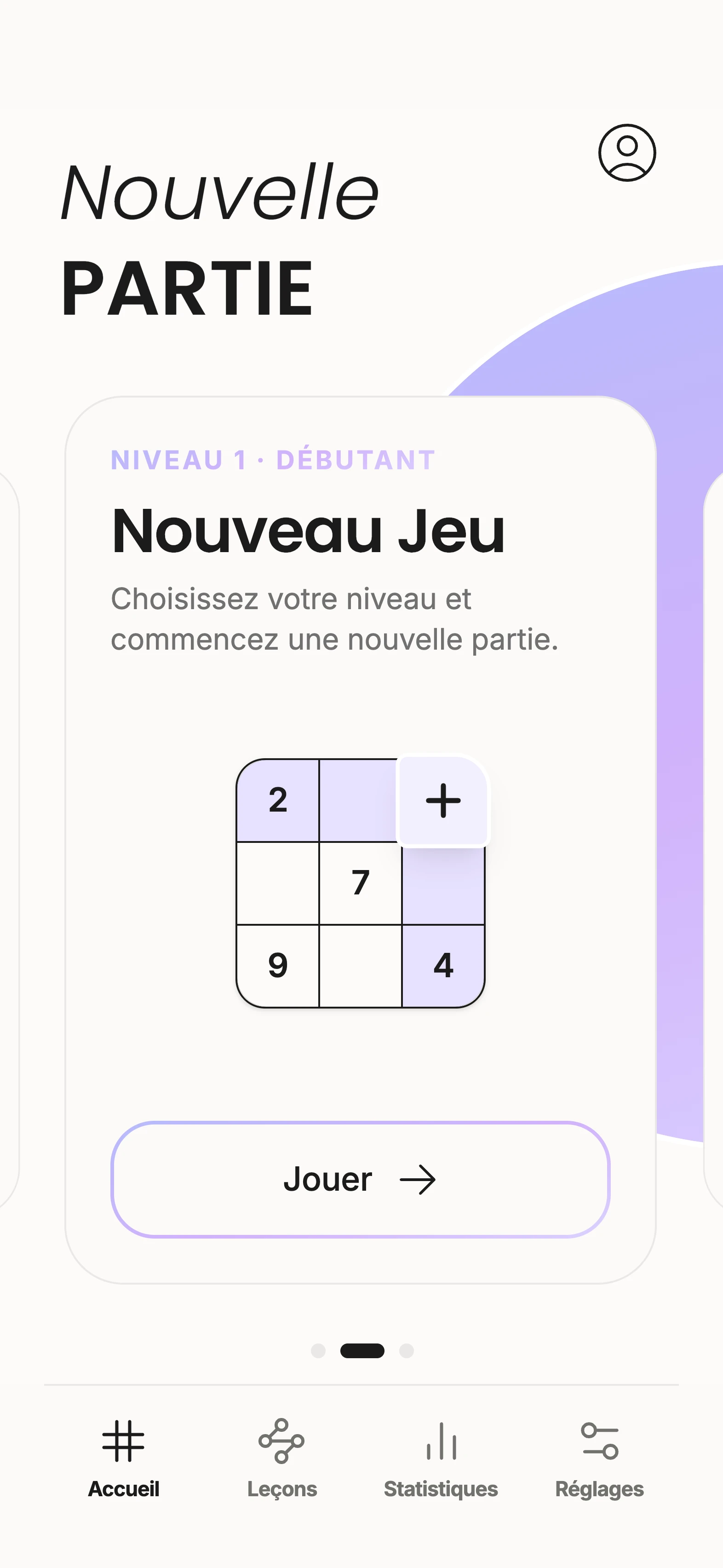 Unisu sur téléphone avec un Sudoku classique