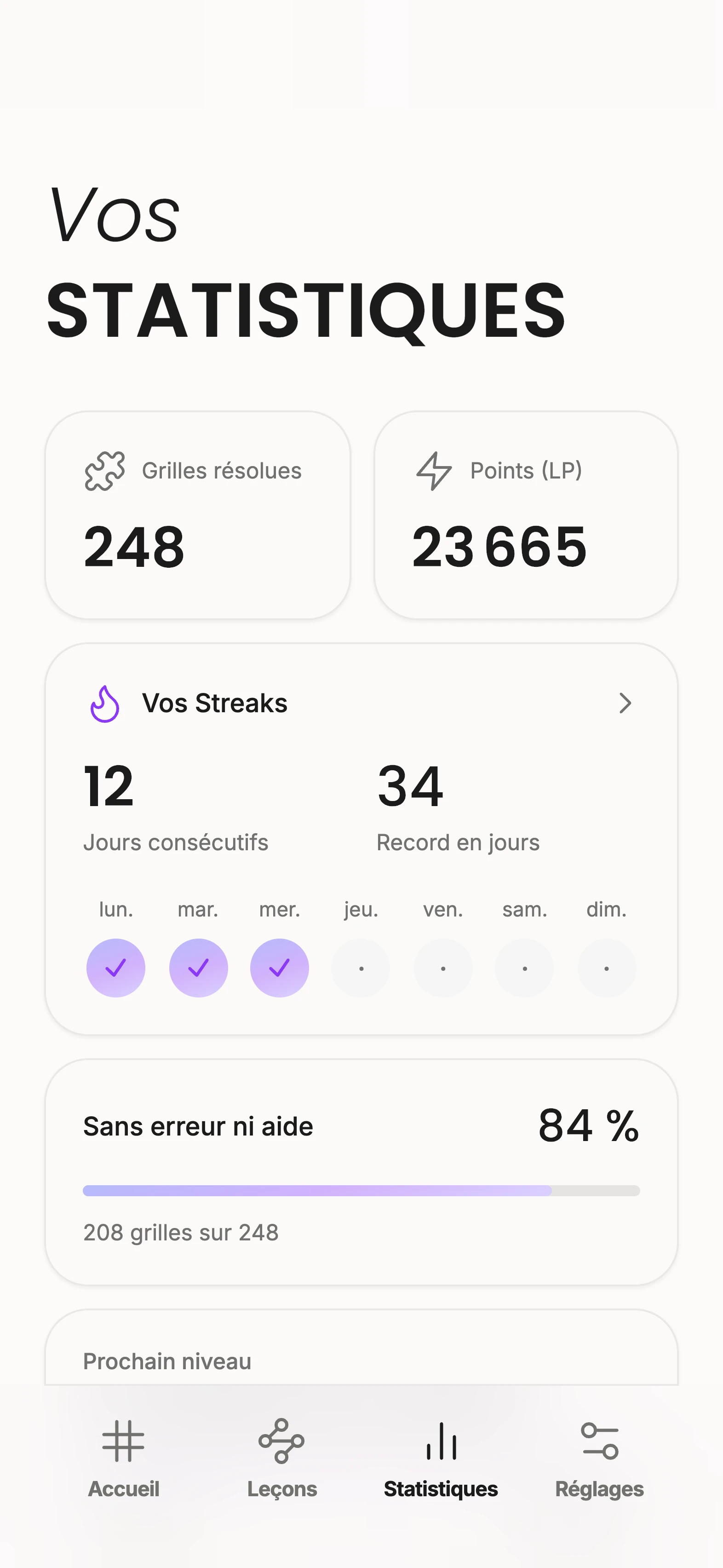 Statistiques dans Unisu